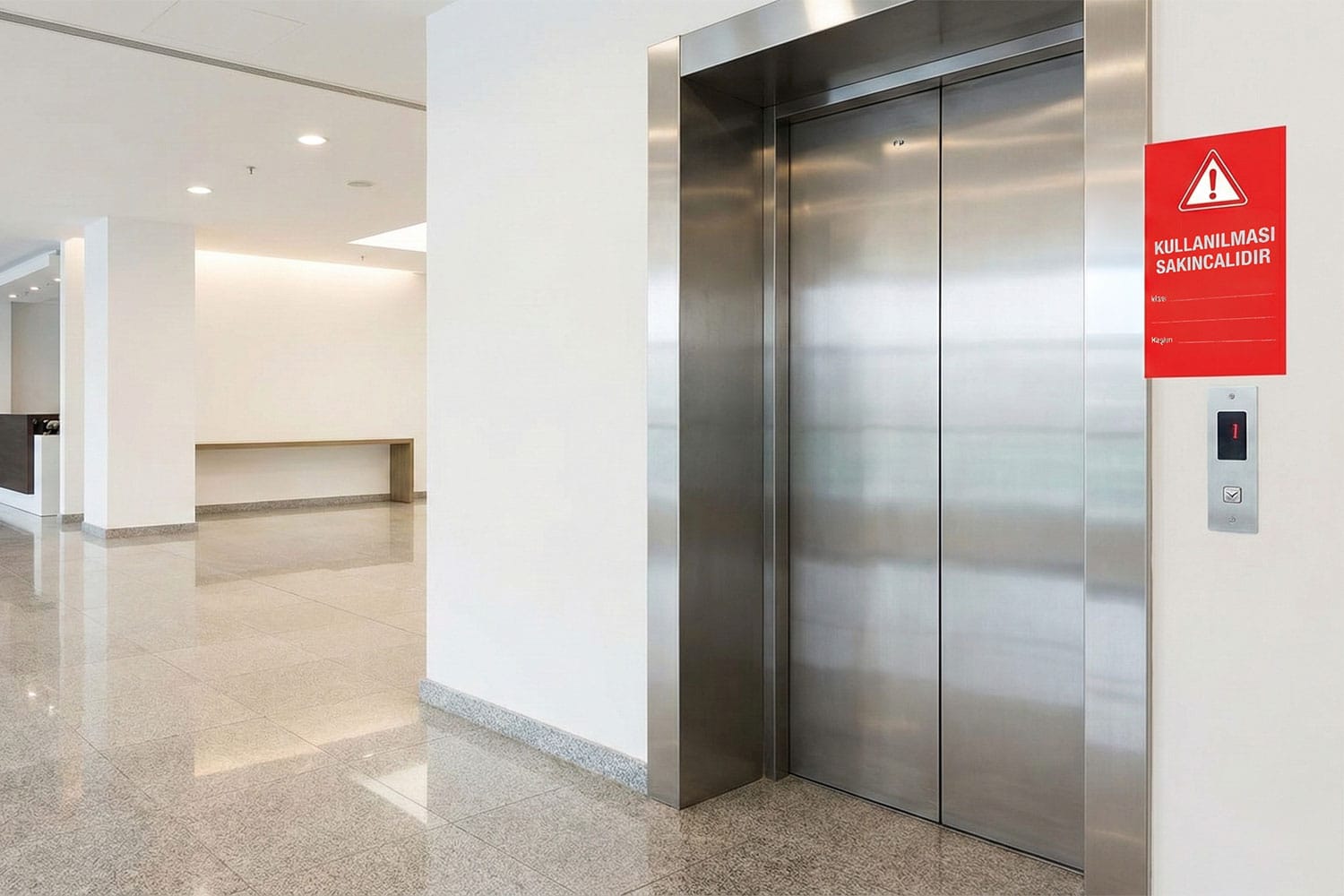 Asansör bakımında kırmızı etiket alındığında ne yapılmalı?